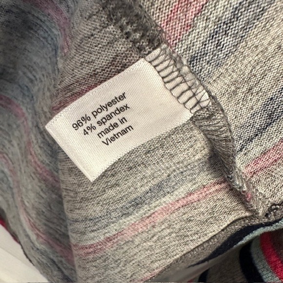 Lane Bryant Striped Cowl Neck Long Sleeve Tee Top Stretch Size 18/20 - Picture 4 of 6